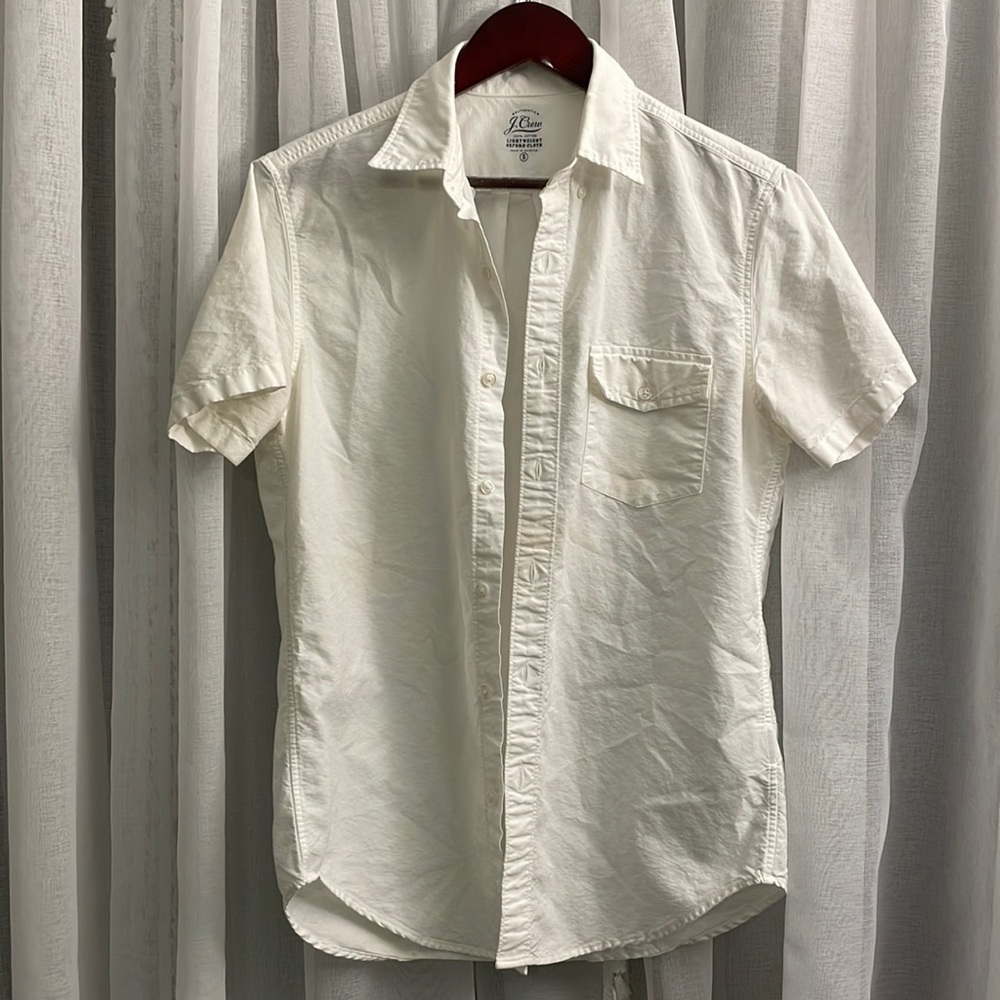 JCrew Men’s Cotton Oxford Short Sleeve Button Down Shirt